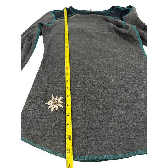 Alp N Rock Embroidered Long Sleeve Cotton Blend Top Size 1 (XS) Made In USA - Picture 10 of 10